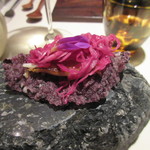 [ランチ]黒米のフライと金目鯛の干物