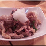 やきとん うまか市場 まるし - 鶏皮ポン酢(2010/10/26)