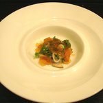 弘屋 - 北海道昆布森の生牡蠣　香菜とみょうがのサラダ　生野菜のジュレ