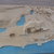 犬島アートプロジェクト - 内観写真:カフェを入ると壁面に犬島の立体的な地図