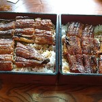 宮宇本店 - 左 次男のうなぎ丼 上一半 (吸物付き) 3,200円