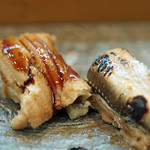 寿司栄 - 羽田の煮穴子と白焼きにした穴子