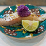 寿司栄 - ノドグロの上に大根おろしの握り