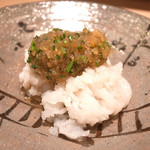 すし処 ひさ田 - 鱧の湯引き ポン酢おろし乗せ