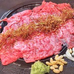 手打ちそば八轟 - 黒毛和牛刺身