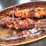 手打ちそば八轟 - うなぎ肝串(2本)