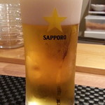 鉄板亭 粋 - 生ビール500円はディナーと同価格