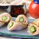 こてつ家 - オクラベーコンチーズ巻き