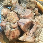 鳥玖 - もも炭火炙り 580yen('16.07)