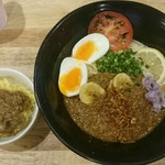 福島壱麺 - バナナキーマ混ぜそば(コラボ限定麺)