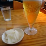 かつ甚とんかつ - ランチビールはプラス200円也。