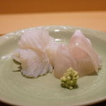 吉い - 2016/8タコとイチミダイの刺身