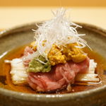 吉い - 2016/8牛肉と雲丹、山芋