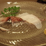 平山旅館 - 夕食：イカ刺身