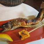 蔦温泉旅館 - 岩魚姿焼き、袱紗焼き、レモン