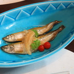 蔦温泉旅館 - 酢の物：十和田産公魚焼き酢浸し マイクロトマト