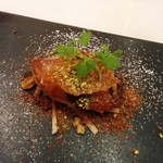 ラトラス - フォワグラのソテーノワゼットとバルサミコのクレームパンドエピス