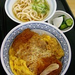 どんどん庵 - かつ丼とうどん(小)セット690円