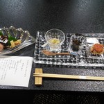 美国観光ハウス - 夕食　前菜。（2016年8月）