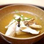 松川 - お椀　松茸とアコウ