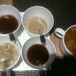 リバージュ - ステーキソース4種とスープ