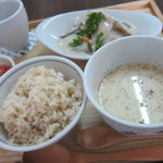 健康キッチン ループ - 玄米ごはんはXサイズでお願いしました