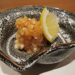 銀座 あらた - キューブ状の大根おろしでさっぱりと