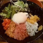 ガスト - まぐろと釜揚げしらすの彩り丼