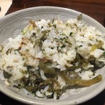 居酒屋 康 - 焼飯　じゃこと高菜 2016.08再訪