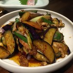 居酒屋 康 - ナスのピリ辛炒め 2016.08再訪
