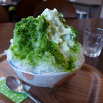 餅の星野屋 - 抹茶ミルク氷(360円)