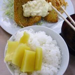 最高級白身キングフライ定食 タルタルソース付600円