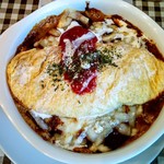 EGG&CHEESE CAFE SYNC - 焼きオムライスランチ(サラダ、スープ、ドリンクつき) 950円 ’16.8