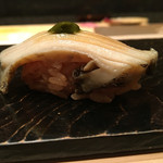 鮨 とかみ - 2016/8_蒸し鮑と肝