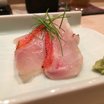 鮨 とかみ - 2016/8_金目鯛の燻製（生ハム仕立て）