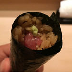 鮨 とかみ - 2016/8_鮪の突先手巻き