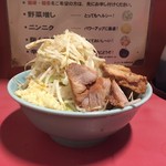 ラーメン二郎 - 160828普通盛り700円麺軟らか目野菜増し増しニンニク