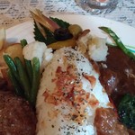 シュワルツ カッツ - エジプト風カリーのセット＋ハンバーグ追加