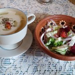 シュワルツ カッツ - エジプト風カリーのセット＋ハンバーグ追加