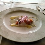 ゾーナ イタリア - 前菜その１(妻の分）：サーモンのカルパッチョ