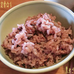 Nagomi An Kitaoka - メニューも一つだけで菜心味定食(1500円)☆彡
                      おまかせランチはきた岡ご夫婦の自家農園で採れた旬の無農薬野菜や黒米、平飼いの鶏の新鮮卵、それに季節の山菜を使ってて、懐かしさや素朴さを感じる里山ご飯♪