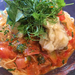 堺筋倶楽部 AMBROSIA - 鱧の冷製フレッシュトマトのカッペリーニ☆
                                冷たく美味しい〜♫幸せでっす☆