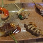 鉄板串焼き 咲蔵 - 串焼き6品