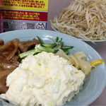 立川マシマシ - すごい冷やし中華(200g)+もやしサラダ