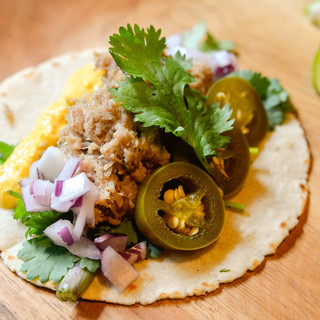 Tacos made with homemade tortillas