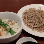 ビーダブリュー カフェ - 夏のとうもろこしスムージーつけ蕎麦（2016年夏）