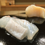 日本橋蛎殻町 すぎた - 2016/8_平目とつぶ貝