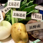 ステーキハウスハマ - こんな野菜から一つお選び下さい