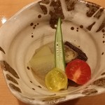 小料理 わみや - 【H28.8.31】冬瓜とお茄子の煮浸し。