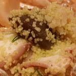 小料理 わみや - 【H28.8.31】クスクス・帆立・蛸・鮪の漬け。帆立に才巻海老。